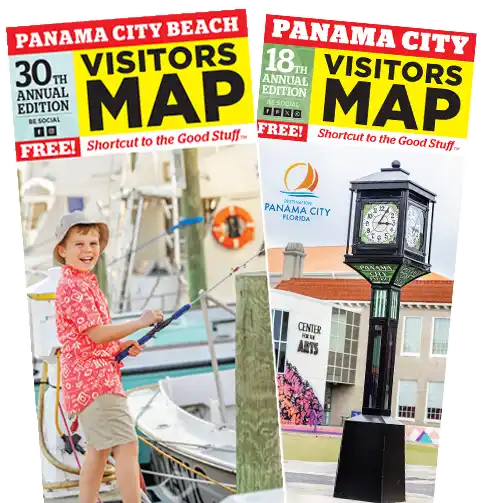 2024 Visitor's Map Covers for Panama City and Panama City Beach